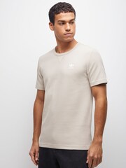 adidas Originals Brown Trefoil Essentials Waffle T-Shirt - Image 3 of 7