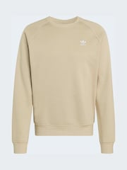adidas Originals Beige Trefoil Essentials Crew Sweatshirt - Image 5 of 5