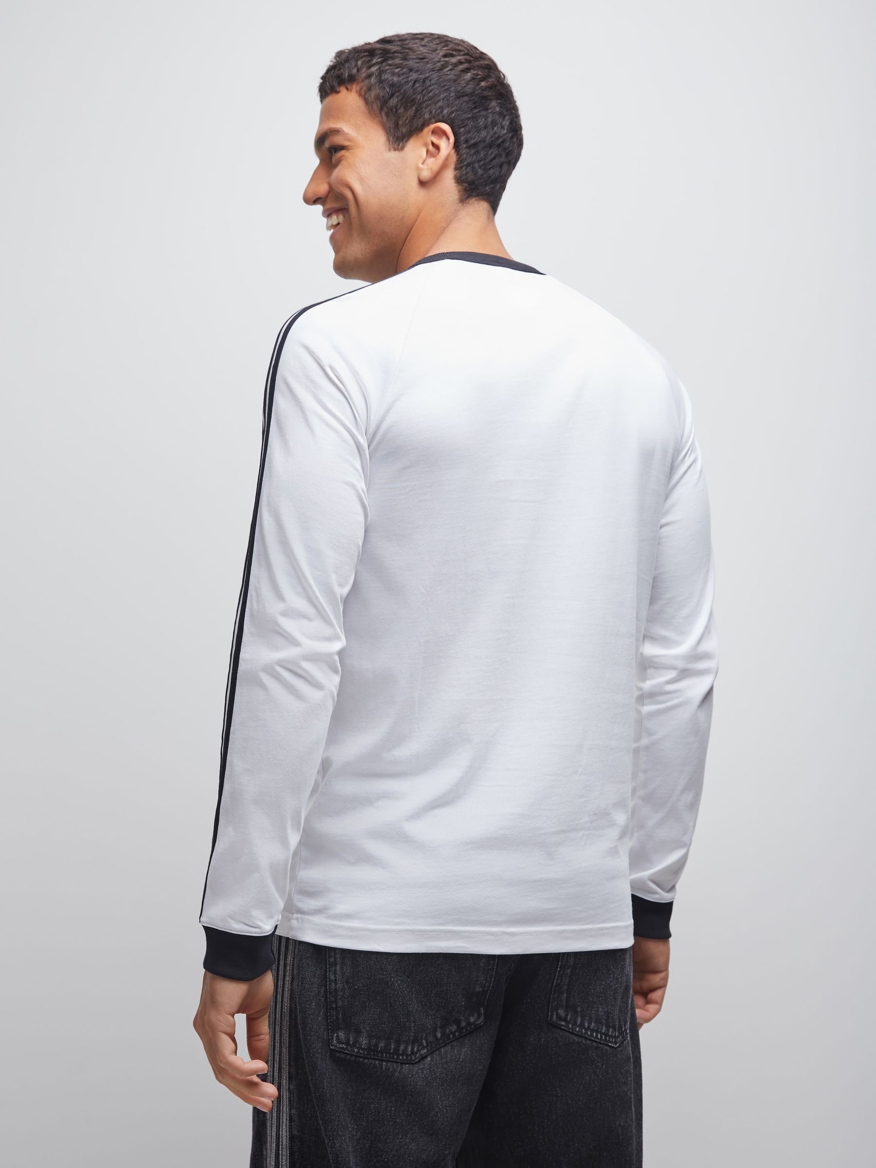 Buy adidas Originals White 3-Stripes Long Sleeve T-Shirt from Next USA