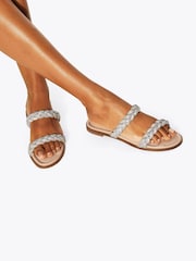KG Kurt Geiger Chrome RILEY2 Sandals - Image 1 of 5