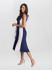 Gina Bacconi Blue Kendall Two Tone Dress - Imagen 5 de 6