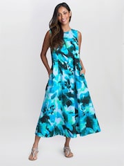 Gina Bacconi Blue Rory Tent Dress - Image 3 of 5