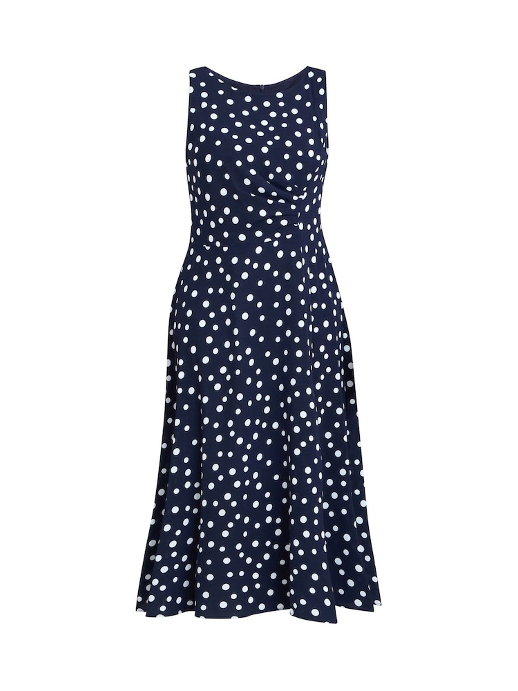 Gina Bacconi Blue Lacinda Spot Dress - Image 5 of 5