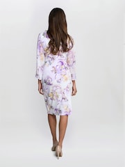 Gina Bacconi Harmony Floral Print White Dress - Image 2 of 7