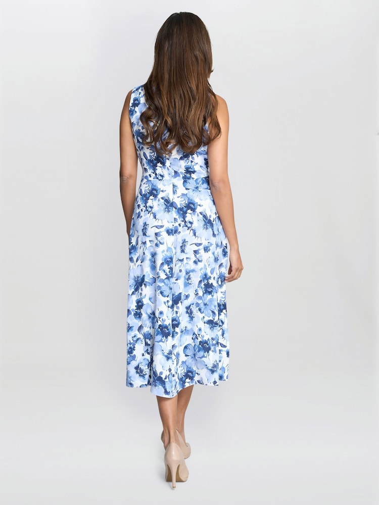 Gina Bacconi Emmy Floral Print Midi Dress - Image 2 of 5