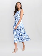 Gina Bacconi Emmy Floral Print Midi Dress - Image 3 of 5