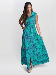 Gina Bacconi Blue Reagan Long Shirt Dress - Image 4 of 6