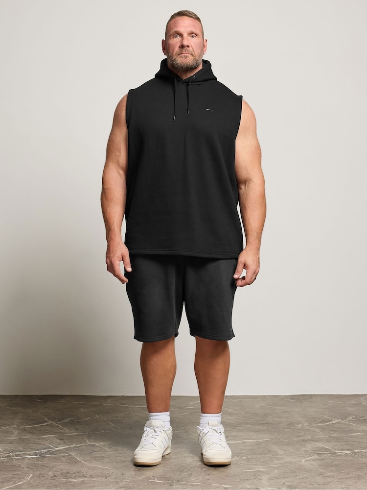 BadRhino Big & Tall Black Sleeveless Hoodie - Image 2 of 6