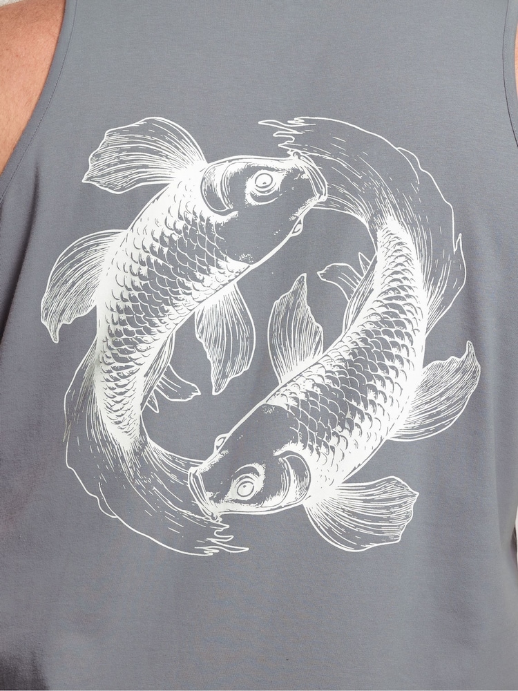 BadRhino Big & Tall Blue Koi Carp Vest - Image 7 of 7
