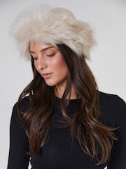 South Beach Brown Faux Fur Hat And Glove Set - Image 2 of 5