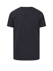 أزرق - BadRhino Big & Tall Ottoman Textured T-Shirt - صورة 2 من 2
