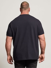 BadRhino Big & Tall Blue Ottoman Textured T-Shirt - Image 3 of 6