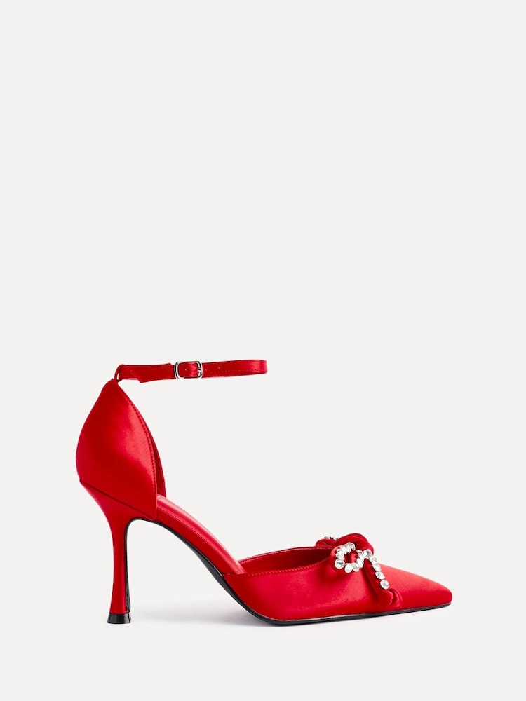 Linzi Red Bridal Serenade Beaded Mesh Court Heels - Image 2 of 5 Linzi Red Bridal Serenade Beaded Mesh Court Heels - Image 2 of 5
