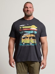 BadRhino Big & Tall Grey Camper T-Shirt - Image 1 of 6