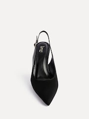Linzi Black Wink Suede And Patent Mix Court Heels - Image 5 of 6