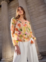 Star by Julien MacDonald Orange Frill Hem Blouse - Image 2 of 3