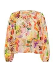 Star by Julien MacDonald Orange Frill Hem Blouse - Image 3 of 3