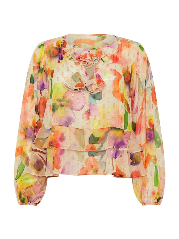 Star by Julien MacDonald Orange Frill Hem Blouse - Image 3 of 3