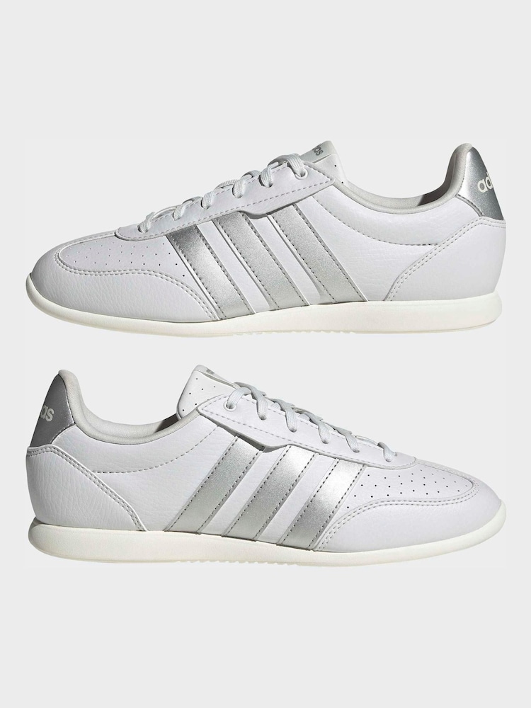Buy adidas White/Silver Barreda Lo Trainers from Next USA