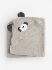 MORI Grey Panda Hooded Baby Towel - Image 1 of 1