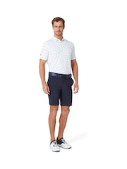 Callaway Apparel All-Over Large Chev Printed White Polo Shirt - Image 2 of 5
