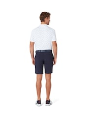 Callaway Apparel All-Over Large Chev Printed White Polo Shirt - Image 3 of 5