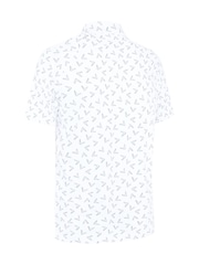 Callaway Apparel All-Over Large Chev Printed White Polo Shirt - Image 5 of 5