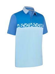Callaway Apparel Blue Kick Flip Print Polo Shirt - Image 2 of 3