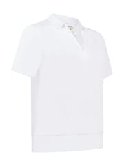 Callaway Apparel Waist Length Mesh Detail Short Sleeve White Polo Shirt - Image 4 of 5