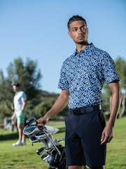 Callaway Apparel Blue Kaleidoscope Chev Polo Shirt - Image 1 of 6