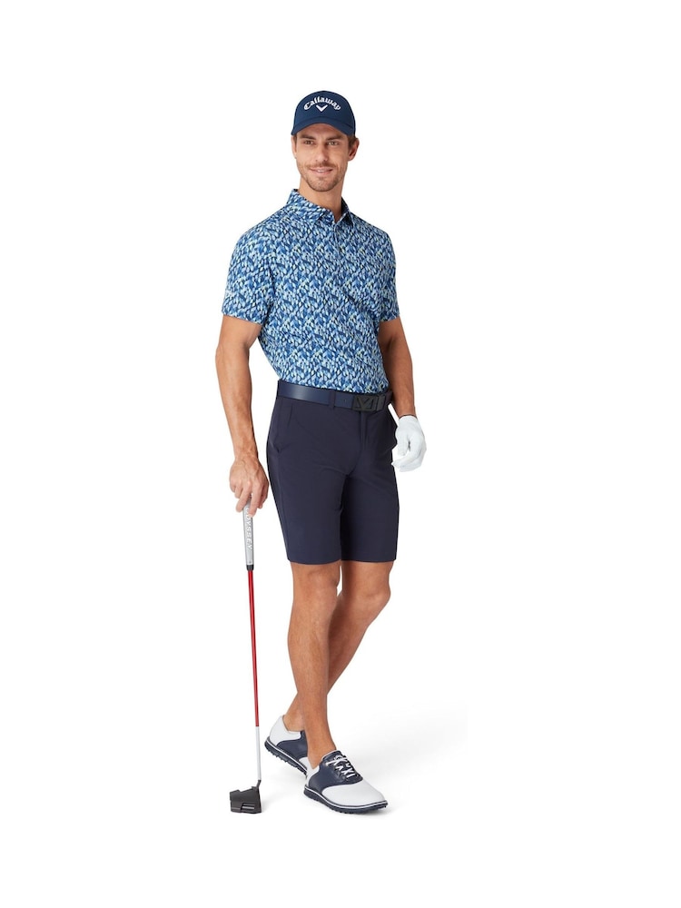 Callaway Apparel Blue Kaleidoscope Chev Polo Shirt - Image 2 of 6 Callaway Apparel Blue Kaleidoscope Chev Polo Shirt - Image 2 of 6