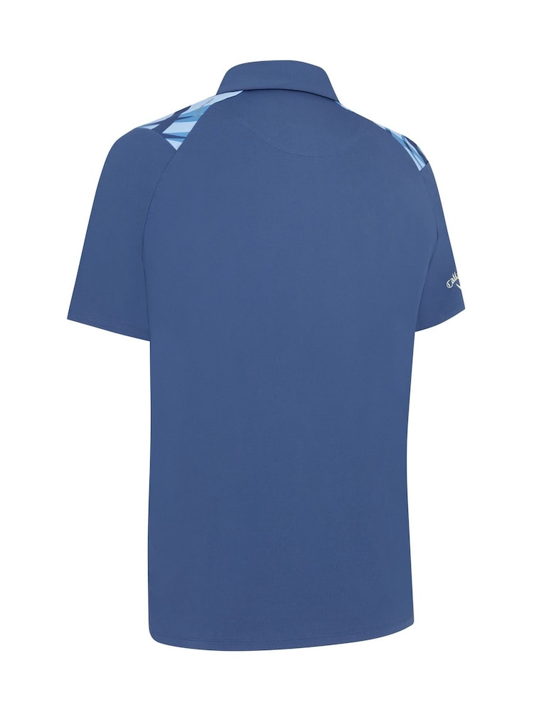 Callaway Apparel Blue Trippy Block Polo Shirt - Image 5 of 5 Callaway Apparel Blue Trippy Block Polo Shirt - Image 5 of 5