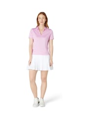Callaway Apparel Pink Waist Length Mesh Detail Short Sleeve Polo Shirt - Image 1 of 5