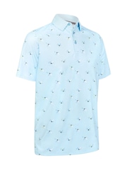 Callaway Apparel Blue All Over Birdie Polo Shirt - Imagen 4 de 5