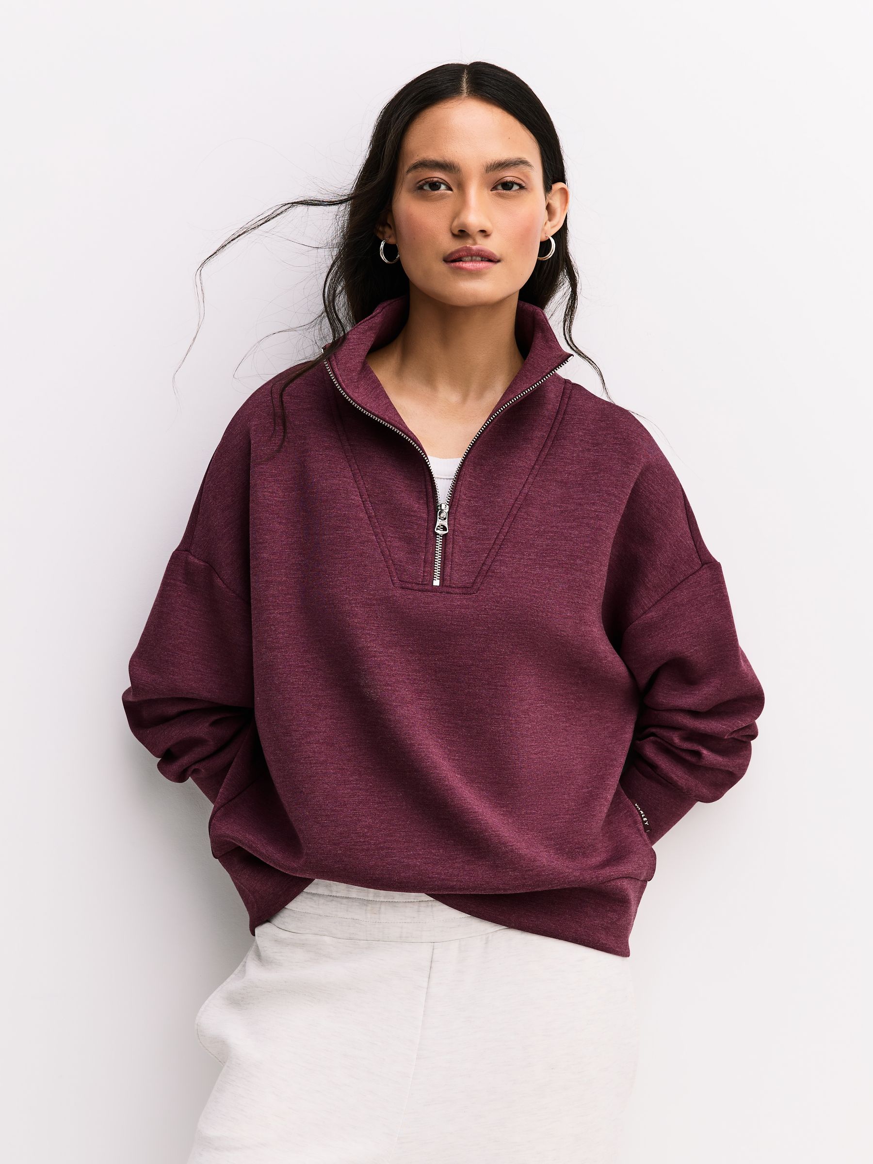 Varley Sassafras Marl Half Zip Hawley Sweatshirt | Seasons