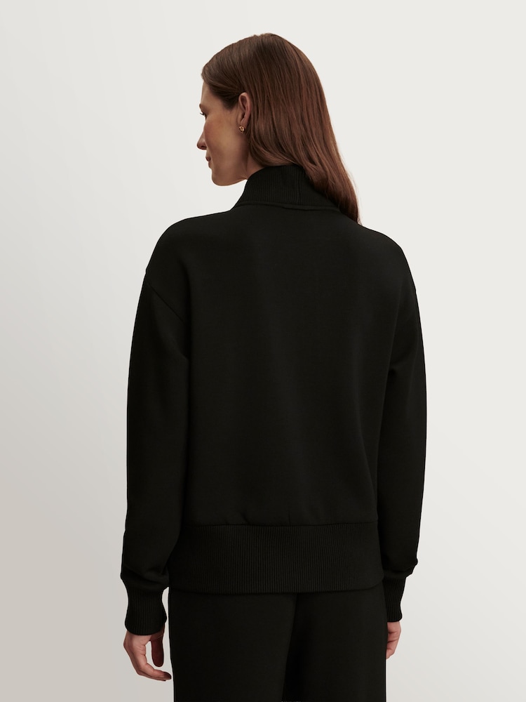 Varley Black Sally Half Zip Sweat Top - Image 2 of 7
