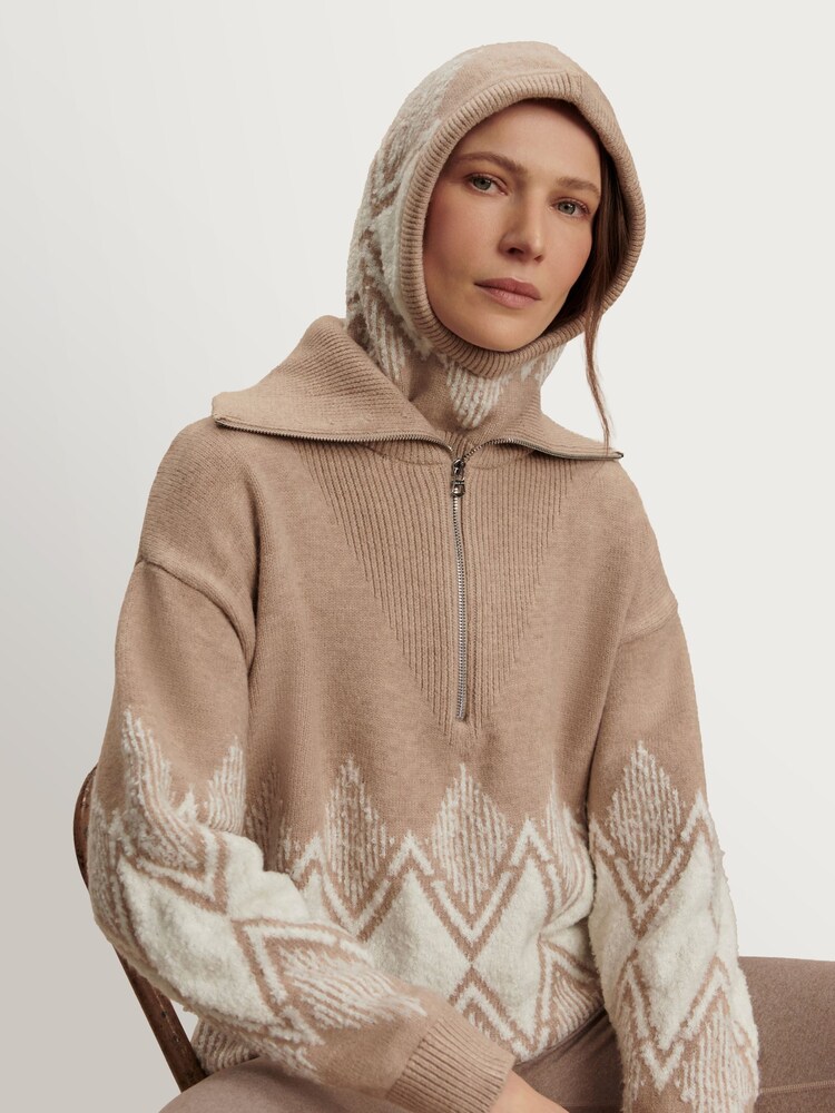 Varley Brown Ethan Knit Scarf - Image 2 of 2