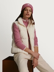 Varley Egret Irina Cable Knit Gilet - Image 4 of 11