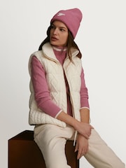 Varley Egret Irina Cable Knit Gilet - Image 6 of 11