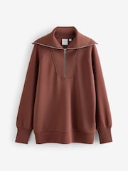 Varley Cinnamon Xina Half Zip Longline Sweatshirt - Image 7 of 7