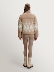 Varley Light Taupe Belinda Knit Puffer Coat - Image 2 of 10