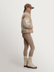 Varley Light Taupe Belinda Knit Puffer Coat - Image 9 of 10