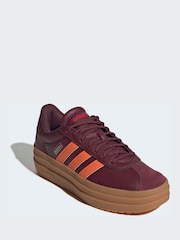 adidas Red VL Court Bold Trainers - Image 3 of 9