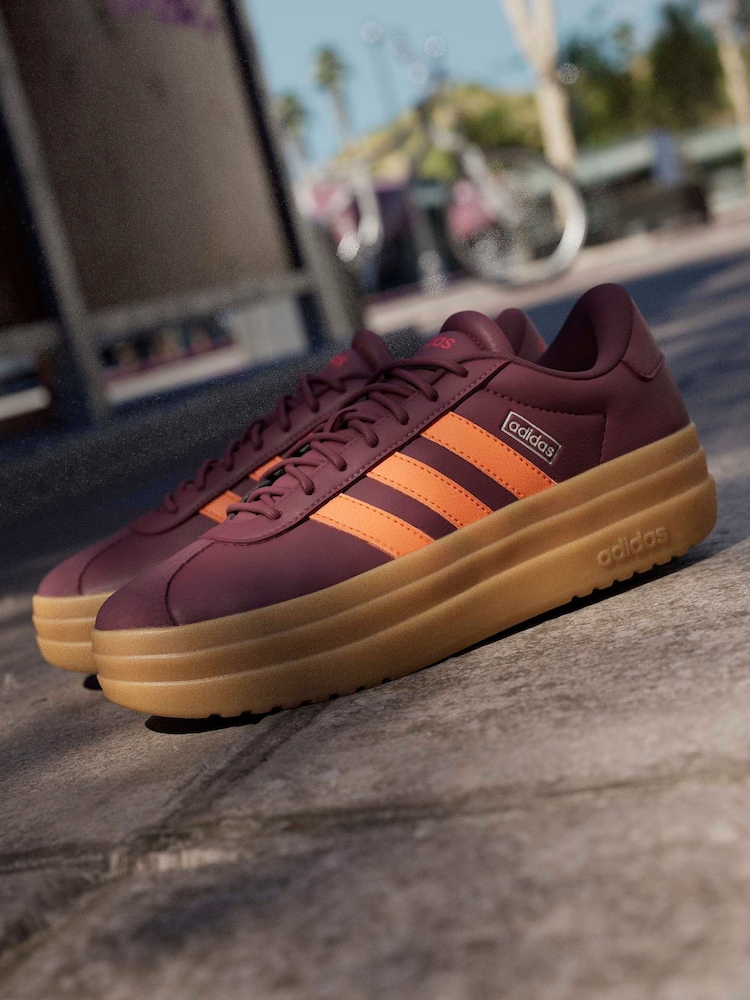Womens adidas Red VL Court Bold Trainers US 11.5 (UK 9.5)
