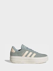 adidas Green/Cream VL Court Bold Trainers - Image 1 of 9