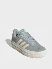 adidas Green/Cream VL Court Bold Trainers - Image 3 of 9