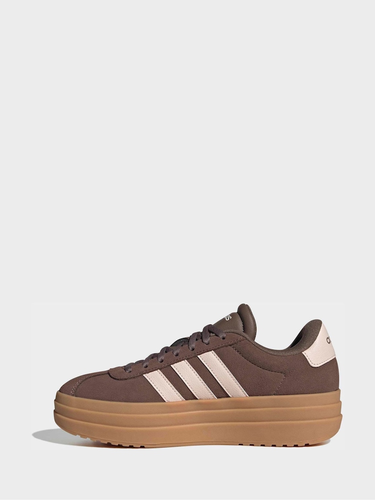 adidas Brown VL Court Bold Trainers - Image 2 of 9 adidas Brown VL Court Bold Trainers - Image 2 of 9