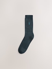 Red/Orange/Blue - Pack de 10 calcetines gruesos con ciervos bordados - Imagen 4 de 14
