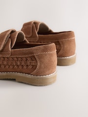 Maro-arămiu Maro - Touch Fastening Woven Suede Loafers - Imaginea 4 din 5