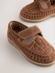 Maro-arămiu Maro - Touch Fastening Woven Suede Loafers - Imaginea 5 din 5